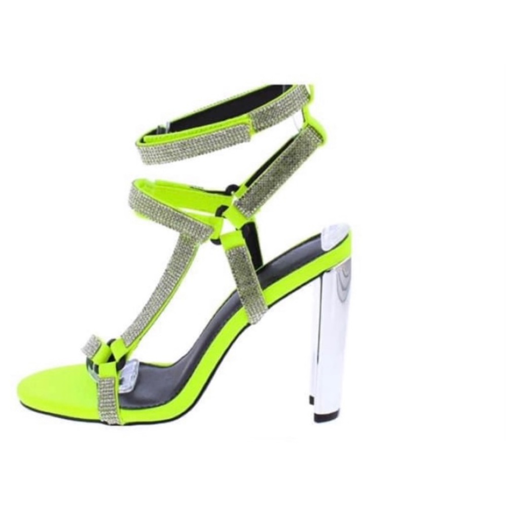 Neon Rhinestone heels